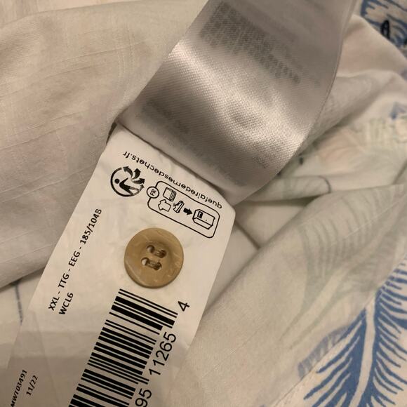 Waterman Quicksilver Short Sleeves Button Down shirt Nautical Ocean Surf XL - Picture 11 of 12